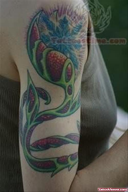 Colorful Tree Tattoo Design