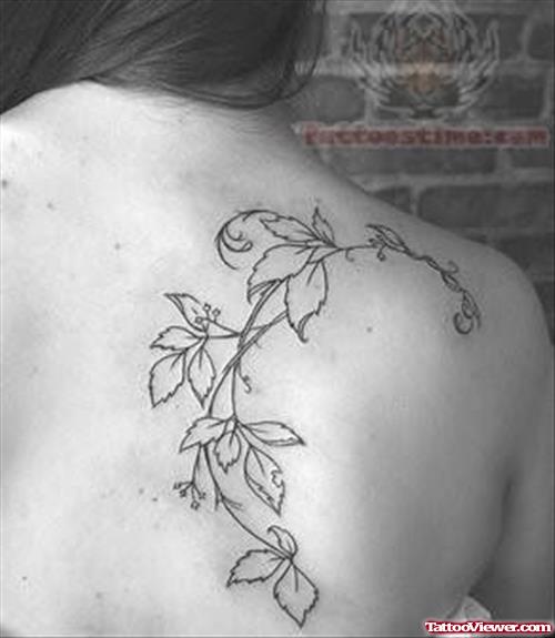 Elegant Tree Tattoo On Back