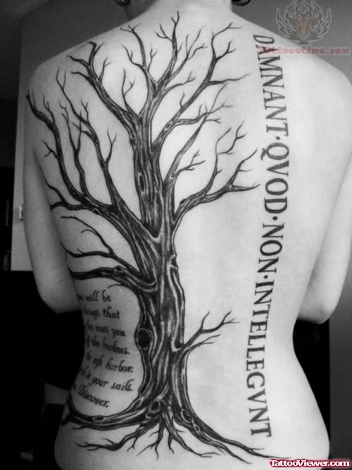 Large Tree Tattoo On Full Back