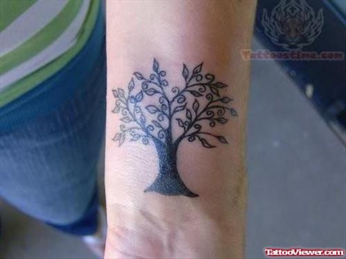 Amazing Tattoo of a Tree On Wrist