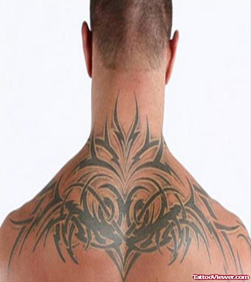 Randy Orton With Tribal Tattoo On Upperback