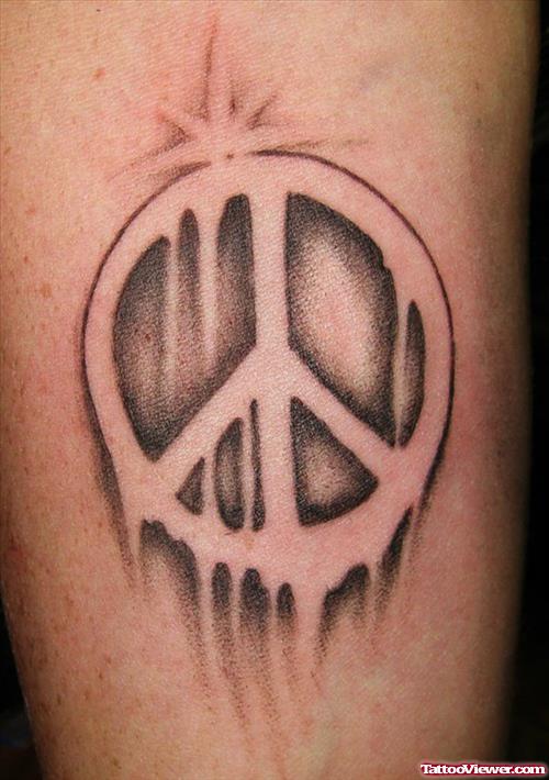 Tribal Peace Sign Tattoo
