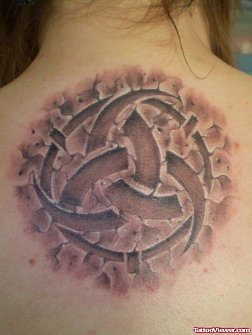 Tribal 3D Tattoo On Back