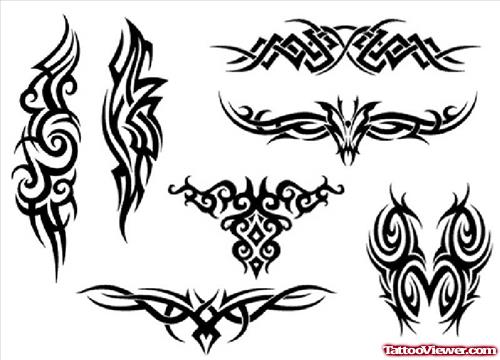 Black Tribal Tattoos Designs