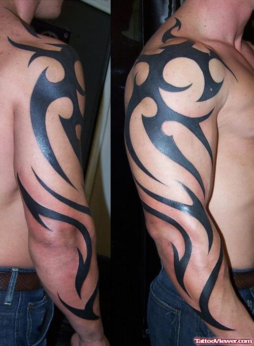 Right Slee Tribal Tattoo For Men