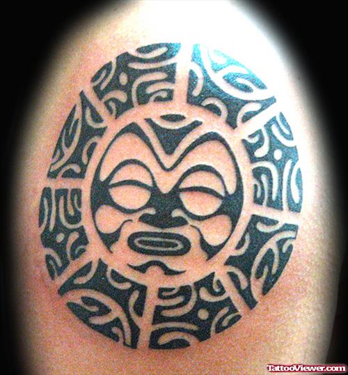 Black Ink Tribal Maori Tattoo