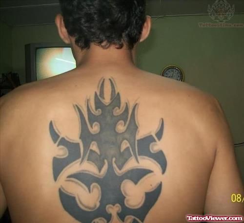 Tribal Tattoo On Full Back For Men