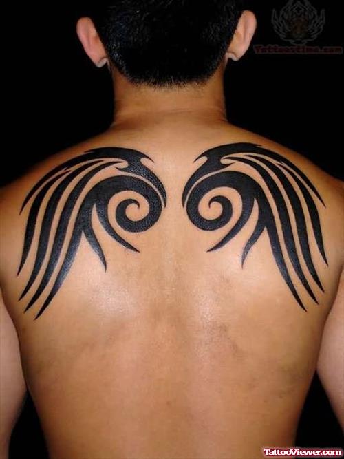 Tribal Tattoos On Upperback
