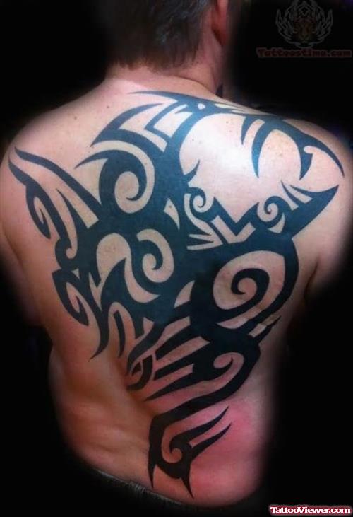 Tribal Tattoo On Back For Men