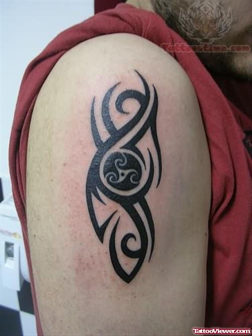 Tribal Tattoo On Shoulder  Image