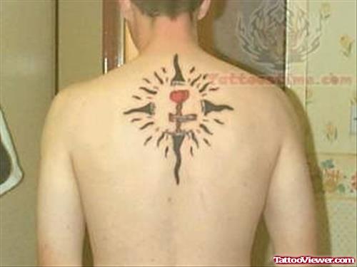 Wonderful Back Tribal Tattoo