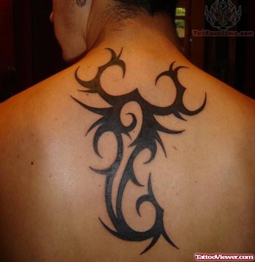 Tribal Style Scorpion Tattoo on Back