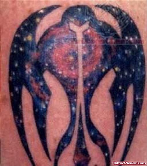 Beautiful Blue Tribal Tattoo