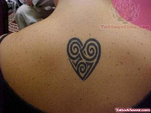 Beautiful Heart Shaped Tribal Tattoo