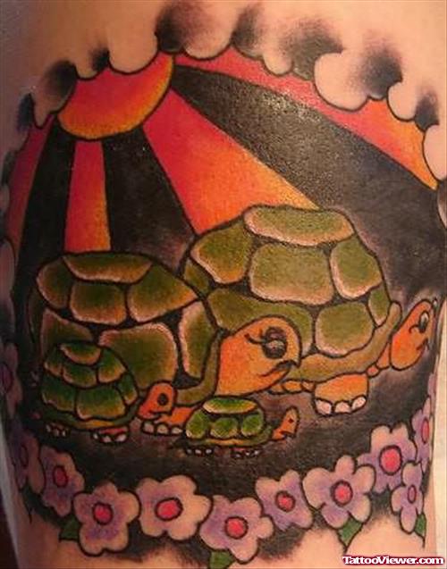 Cartoon Turtle Tattoos