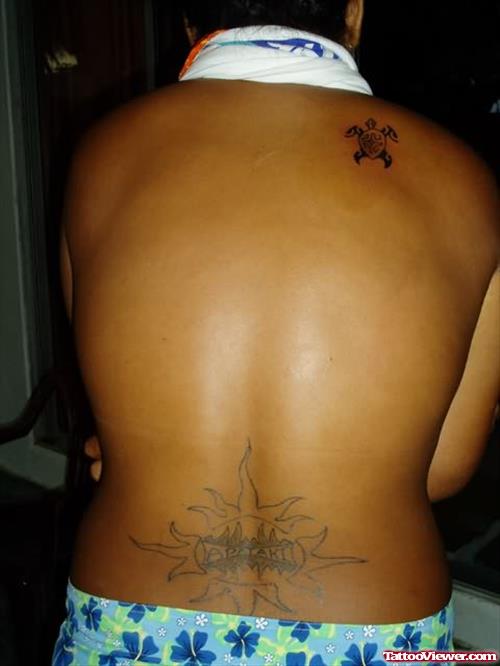 Back Shoulder Turtle Tattoo