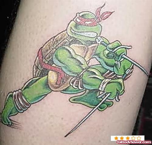 Turtle Man Green Tattoo