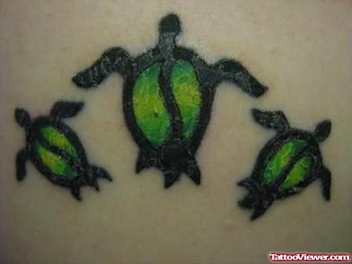 The Green Ink Turtle Tattoo