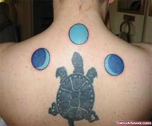 Awesome Turtle Tattoo On Back