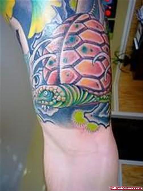 Colorful Turtle Tattoo