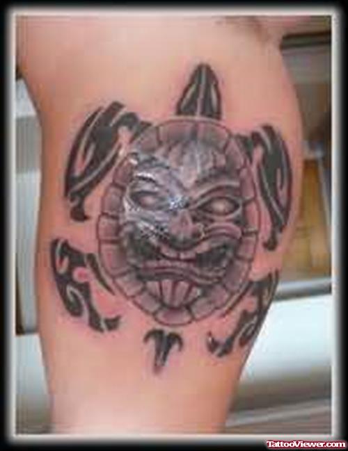 Ghost Face Turtle Tattoo