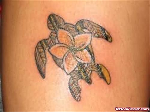 Flower Turtle Tattoo