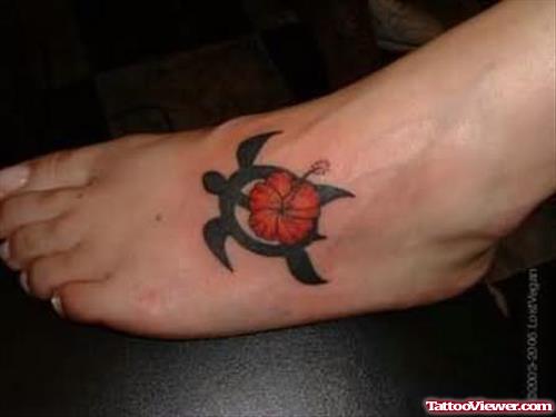 Lily Turtle Tattoo