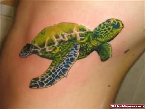 Green Turtle Tattoo For Boys