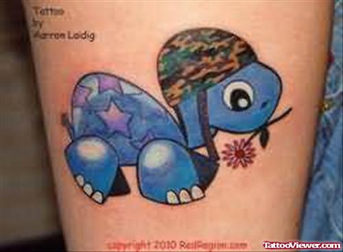 Cute Little Turtle Tattoo