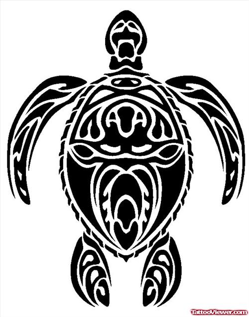 Tribal Turtle Tattoo Sample