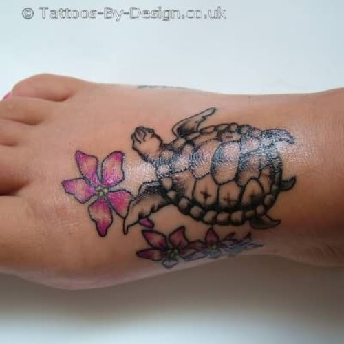 Best Popular Turtle Tattoo On Foot