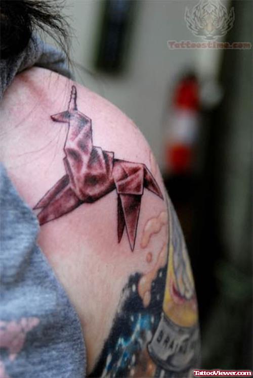 Origami Unicorn Tattoo
