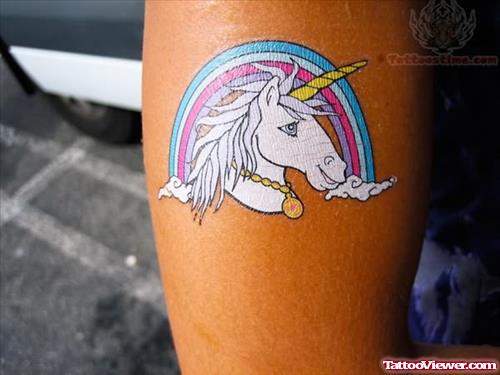 White Unicorn Tattoo