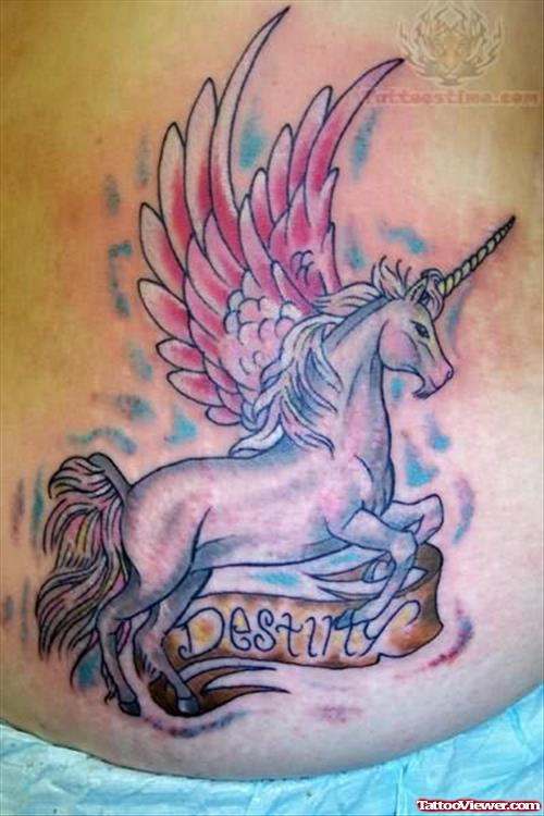 Destuty Unicorn Tattoo