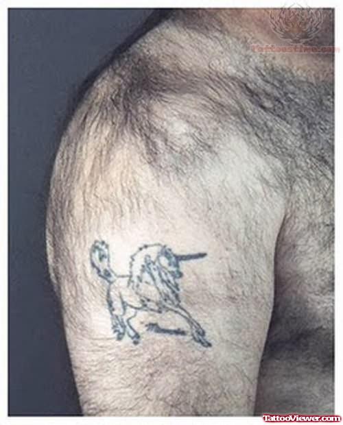 Unicorn Tattoo On Bicep