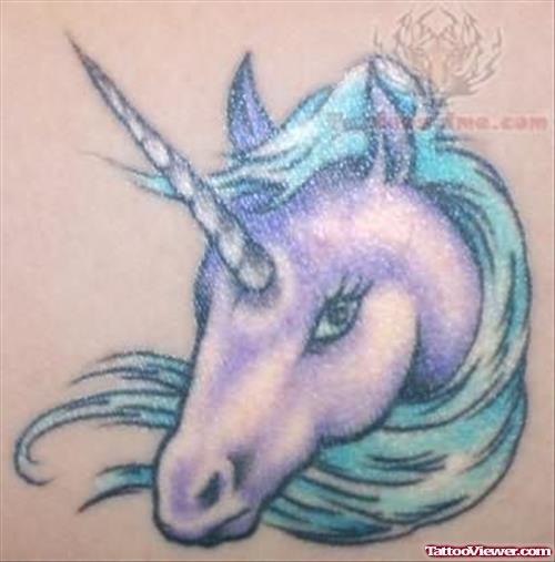 Unicorn Closeup Tattoo