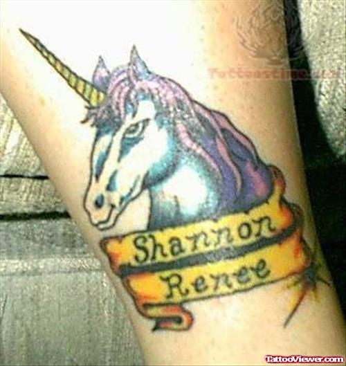 Shannon Renne Unicorn Tattoo