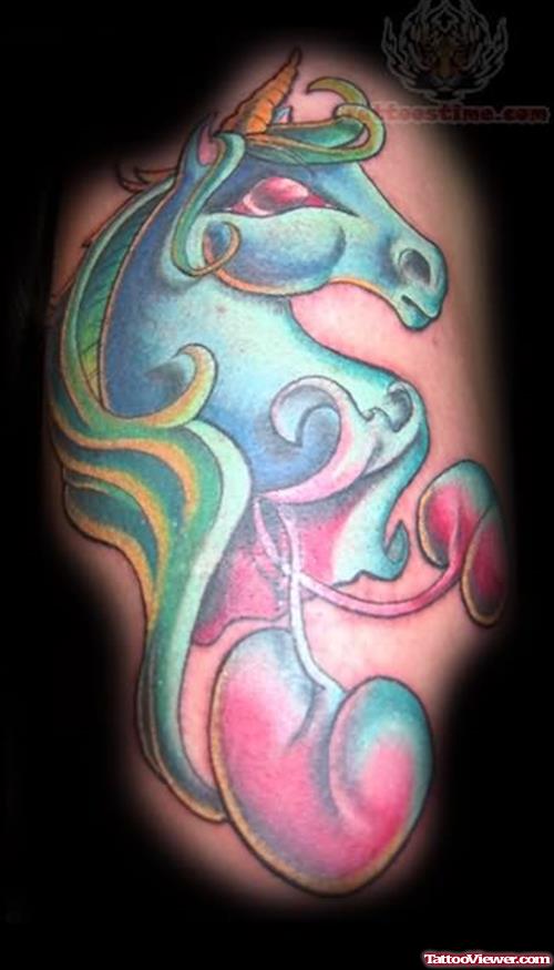 Color Unicorn Tattoo Picture