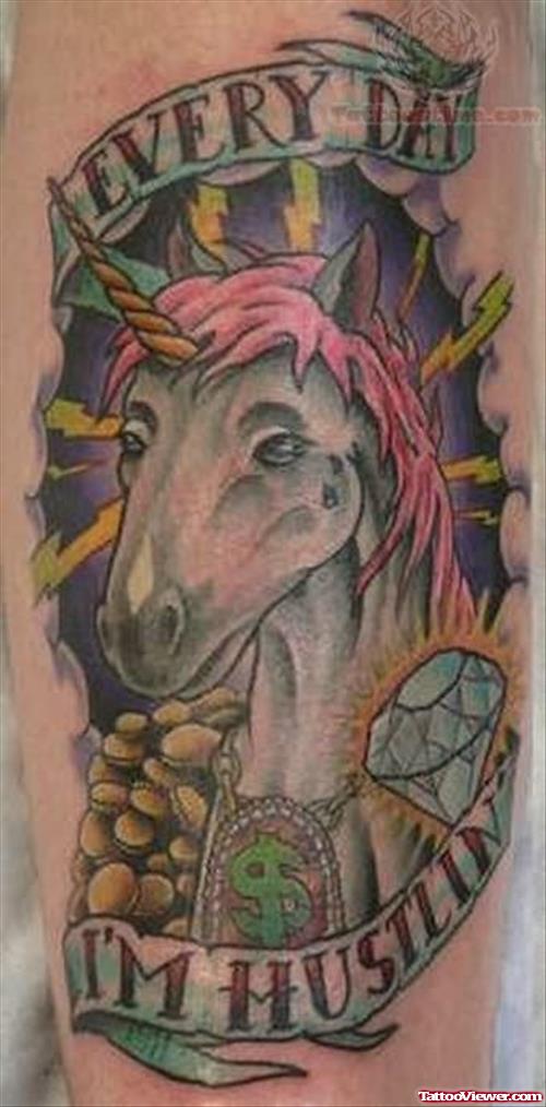 Huslin Unicorn Tattoo