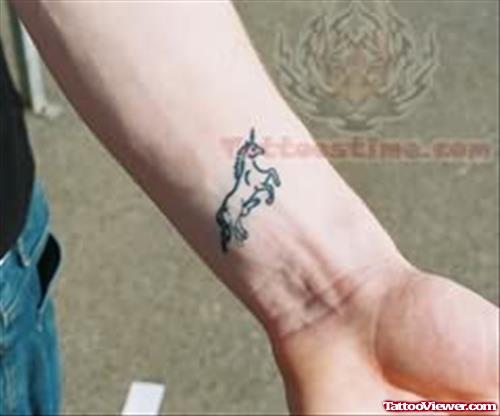 Small Unicorn Tattoo On Wrist