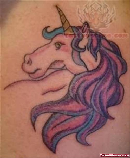 Unicorn Colored Tattoo