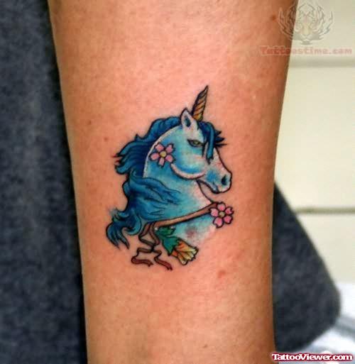 Unicorn Head Tattoo