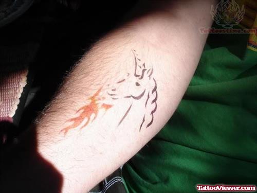 Unicorn Outline Tattoo
