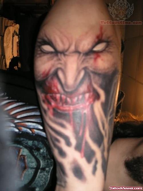Scary Vampire Tattoo