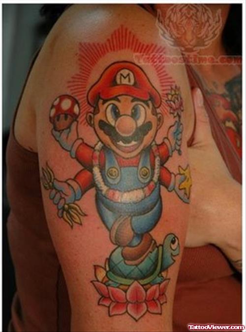 Video Game Mario Tattoo