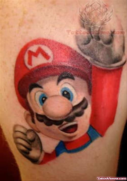Color Ink Mario Tattoo