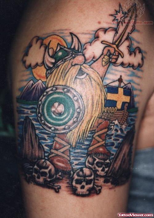 Colored Viking Tattoo
