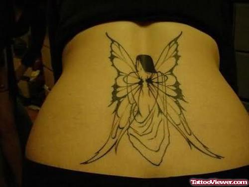 Fairy Back Tattoo On Waist