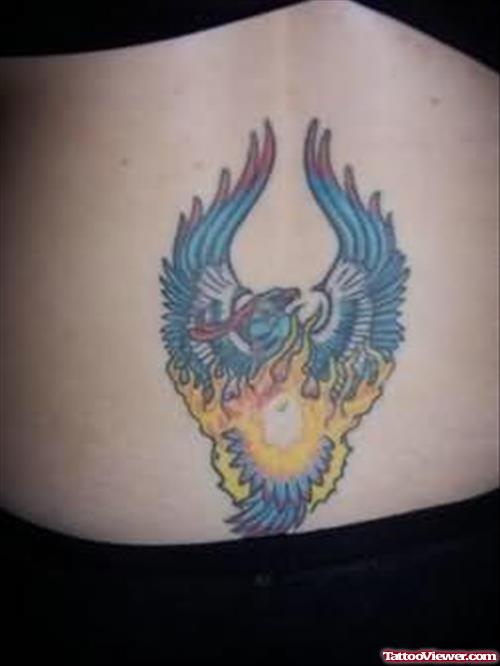 Phoenix Tattoo Design  On Waist