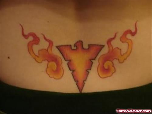 Phoenix Tattoo On Lower Waist